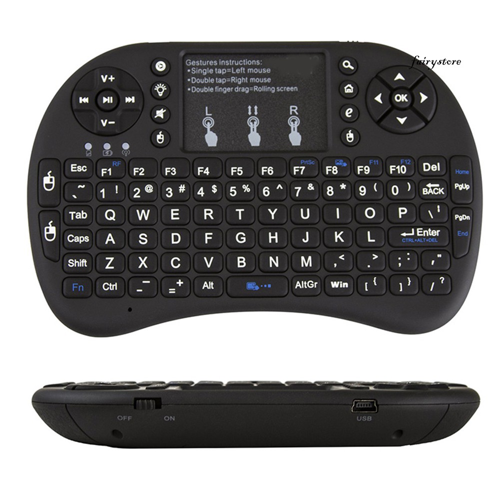 Bàn Phím Bluetooth Không Dây Mini Fs + I8 2.4g Cho Pc Laptop