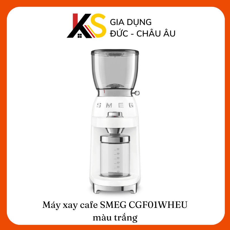 [Mã ELHADEV giảm 4% đơn 300K] Máy xay cafe SMEG CGF01WHEU màu trắng tiện dụng