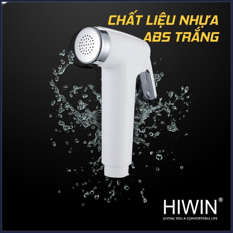 Bộ vòi xịt vệ sinh đa năng chất liệu nhựa ABS trắng sứ cao cấp HIWIN PJF-301WW