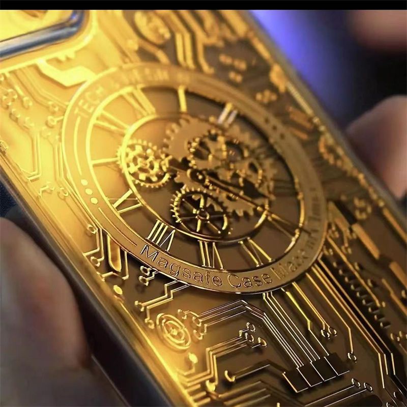 Ốp Điện Thoại Trong Suốt Hình Đồng Hồ 3d Cho iphone 12 13 14 15 pro max 14 15 plus 12