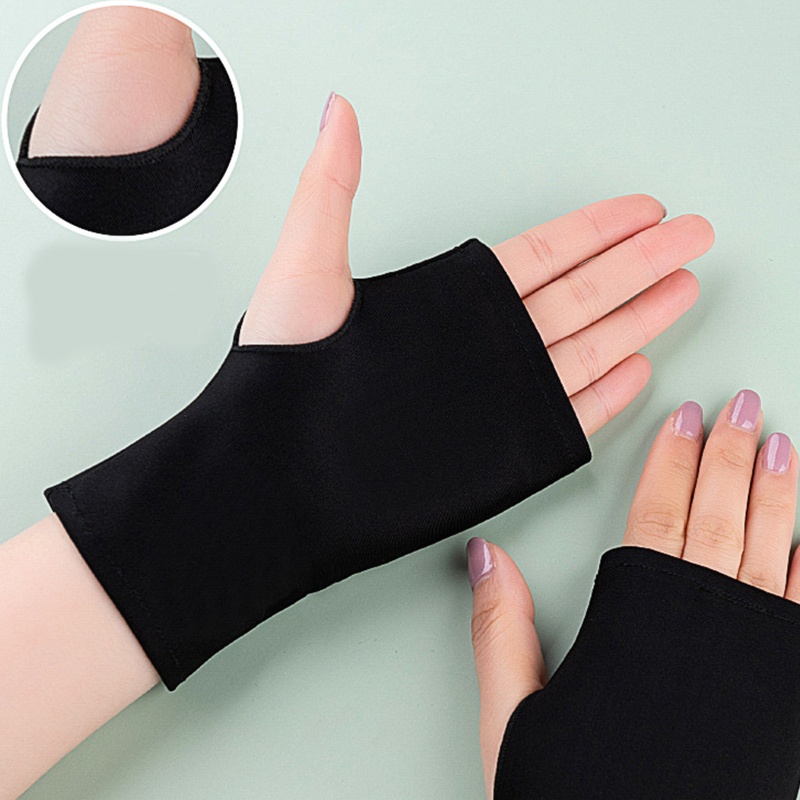 Găng Tay Dệt Kim Hở Ngón Co Giãn Thời Trang Mùa Đông Cho Nữ