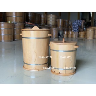Thùng gỗ đựng gạo 10kg, 20kg, 30kg, thùng đựng gạo bằng gỗ phong thuỷ