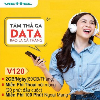 [Bảo Hành 1 Năm] Sim 3G/4G - 62Gb Data tốc độ cao mỗi tháng