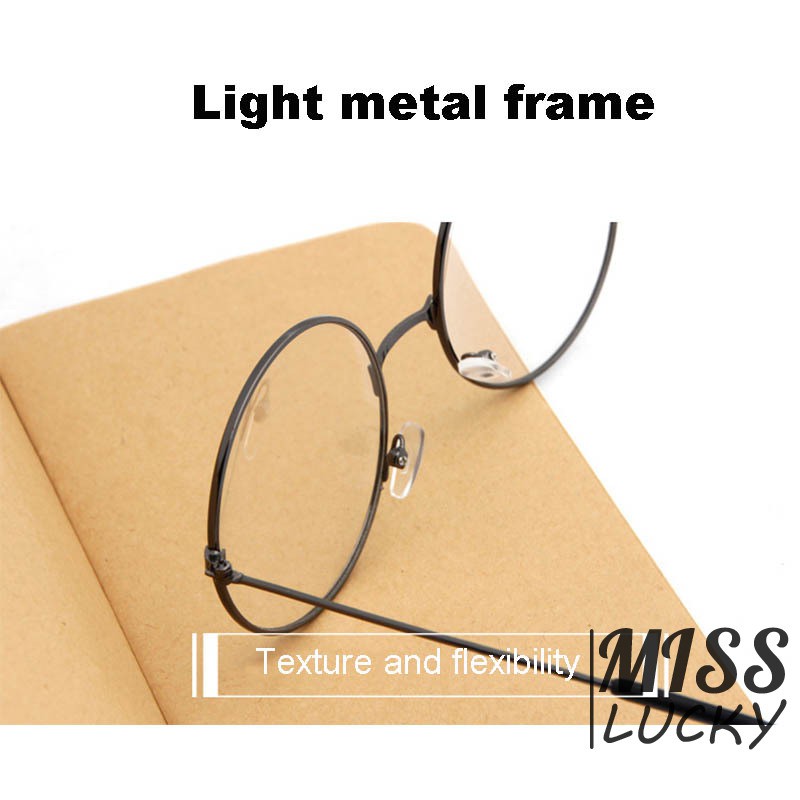 Kính mắt gọng tròn trong suốt kiểu dáng đơn giản thời trang