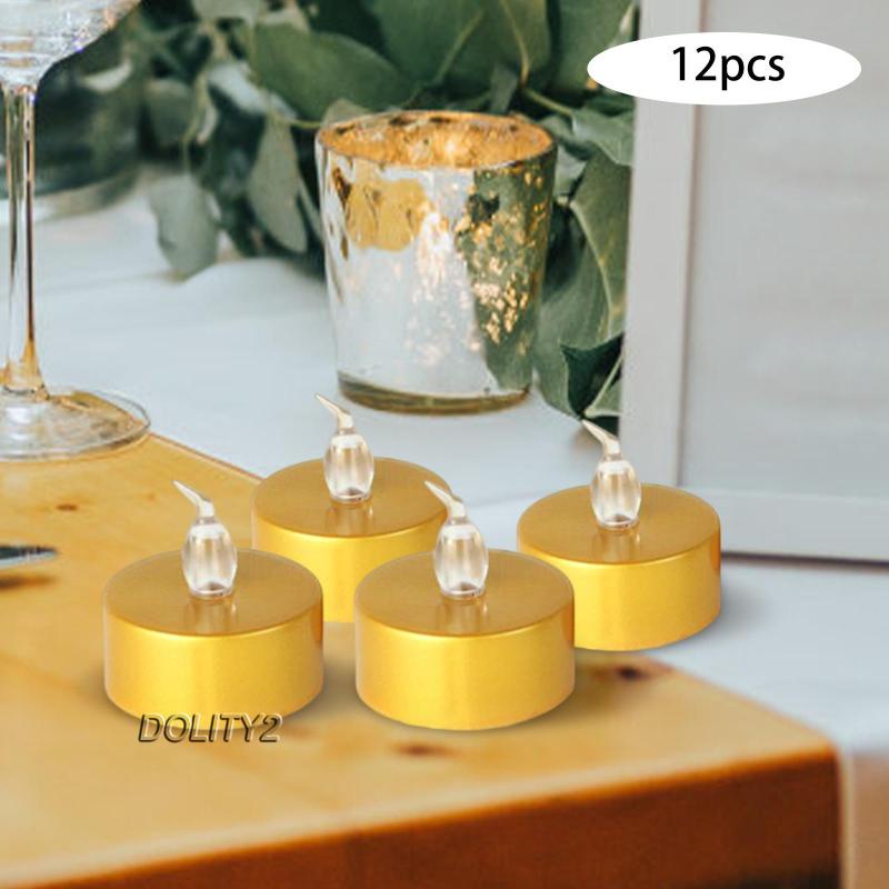 [Dolity2] X Đèn LED Nhỏ Hình Nến Trang Trí Tiệc Trà Sinh Nhật Điện Tử