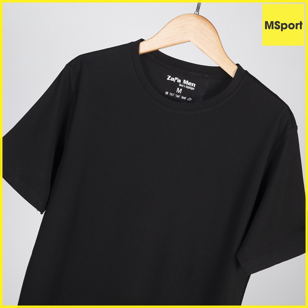 Áo Thun Trơn Nam Cổ Tròn Màu Đen Chất Vải Cotton 100 Mềm Mịn Thấm Hút Mồ Hôi Cực Tốt