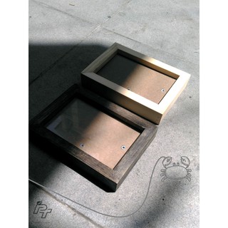 Bộ 02 khung ảnh để bàn Size 10x15 - Màu gỗ thô + nâu gỗ - Khung gỗ thông mặt kính trang trí bàn - Picture Frames