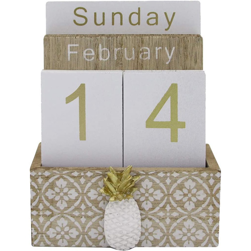 Lịch gỗ để bàn dạng lật kích thước 11.5X6.5X14.5CM