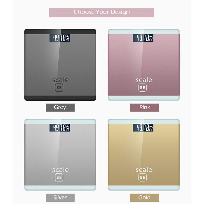 [ Màu ngẫu nhiên] Cân Điện Tử Sức Khỏe gia đình Iscale - Cân điện tử cao cấp bề mặt kính cường lực, tải Trọng 180kg