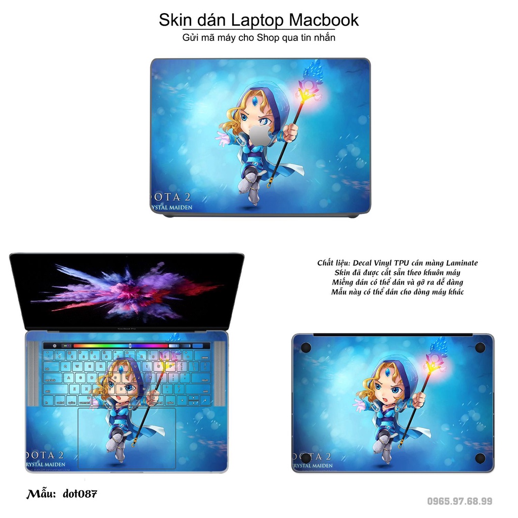 Skin dán Macbook mẫu Dota 2 (đã cắt sẵn, inbox mã máy cho shop)