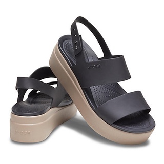 Giày Sandal nữ đế xuồng Brooklyn màu đen cao 5 phân
