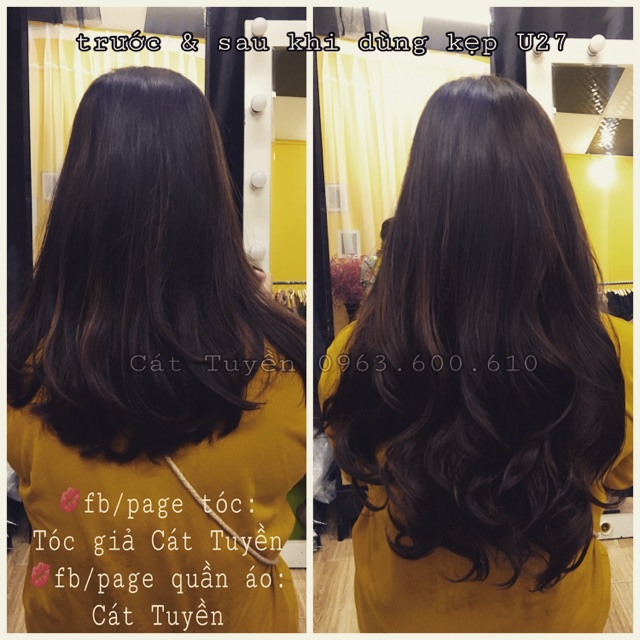 tóc giả kẹp chữ U
