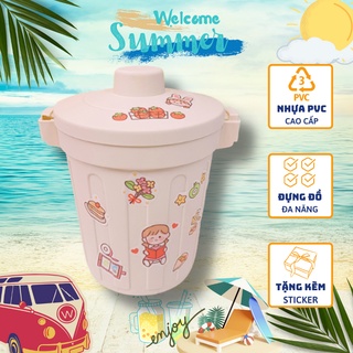 Cốc đựng bút, đựng đồ trang điểm để bàn chất liệu nhựa PVC cao cấp MÃ SH022