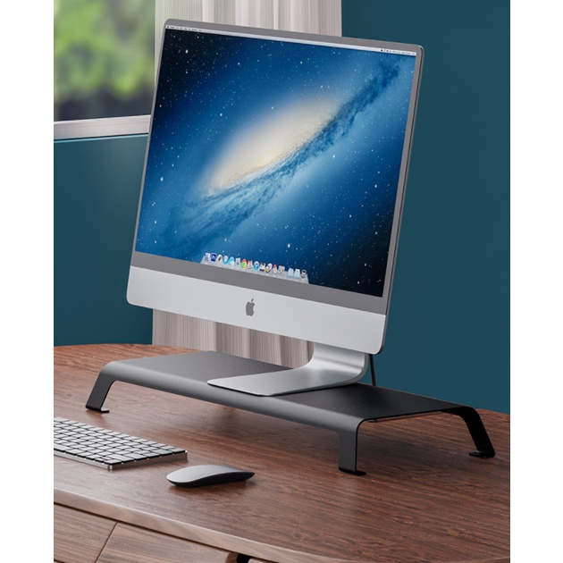 Kệ Để Màn Hình Máy Tính PC Nhôm Để Bàn Kê Đỡ Máy Tính Nâng Cao Chống Mỏi Vai Gáy Cho Công Ty Văn Phòng MACBOX P23