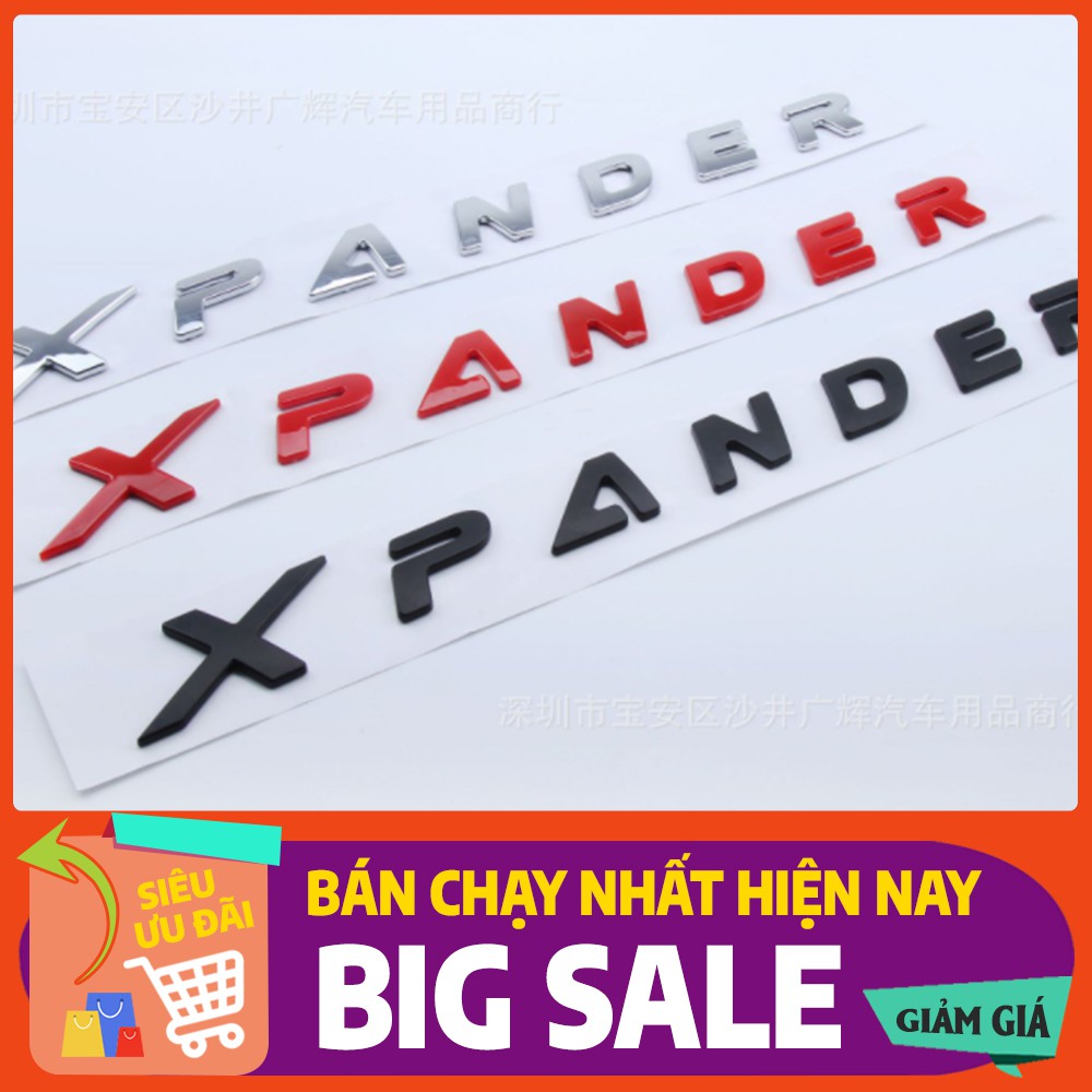 Tem Xpander chữ nổi gắn nắp Capo Cao Cấp - Logo Xpander dán nắp capo - Hàng Cao Cấp Rẻ Đẹp