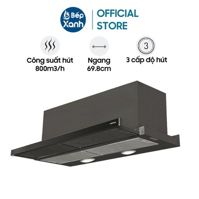 Máy Hút Mùi Âm Tủ Kính Đen Hafele HH-SG70A 533.89.021 - Công Suất 800 m3/h - Hàng Chính Hãng