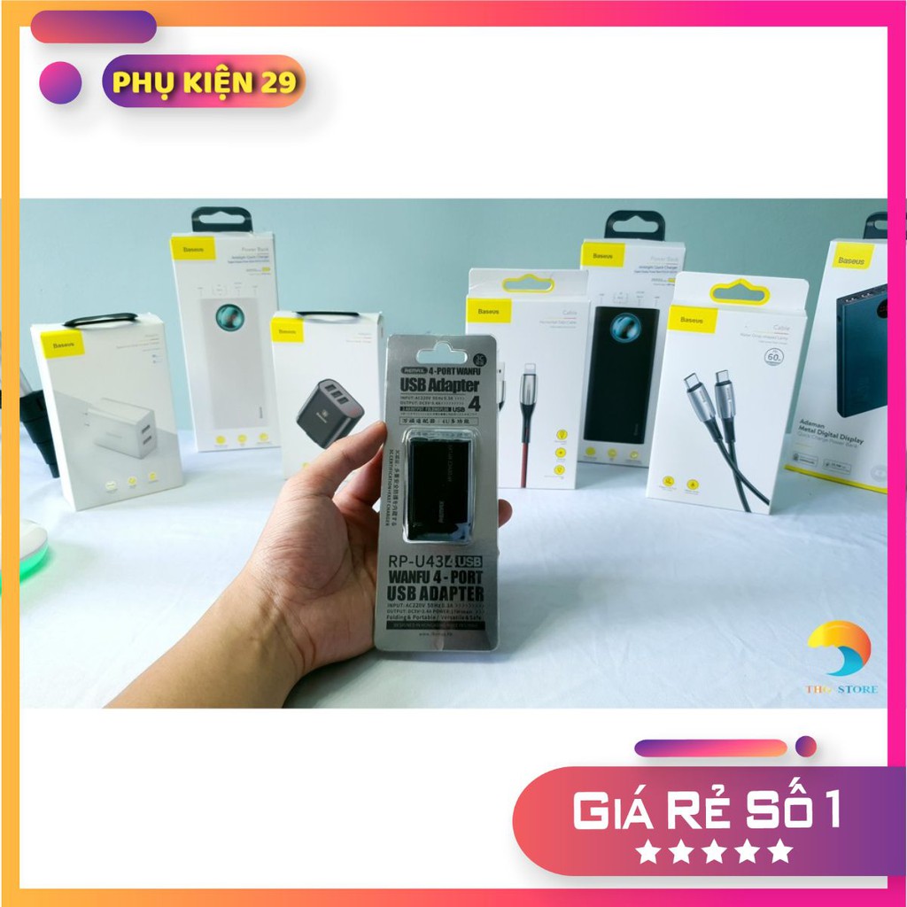 Củ sạc nhanh 4 cổng 3.4A Remax RP-U43 best 3.4A - Giá tốt nhất shopee