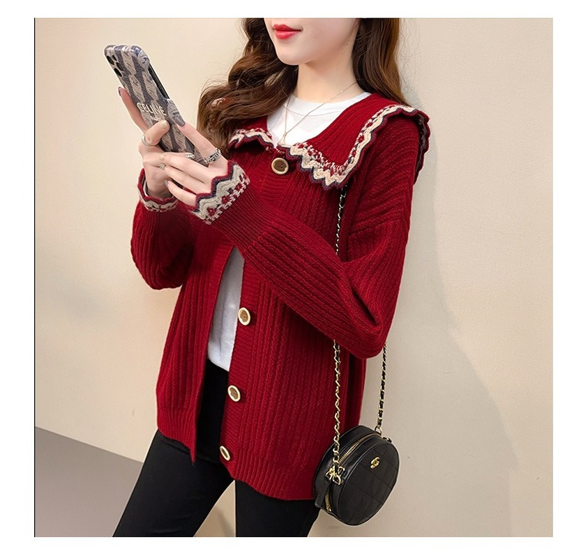 Áo Khoác Cardigan Dệt Kim Dáng Rộng Kiểu Hàn Quốc Thời Trang Mùa Xuân Cho Nữ