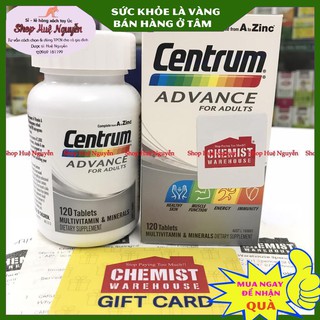 Vitamin tổng hợp Centrum Advance cho người lớn 120 viên và 100 viên