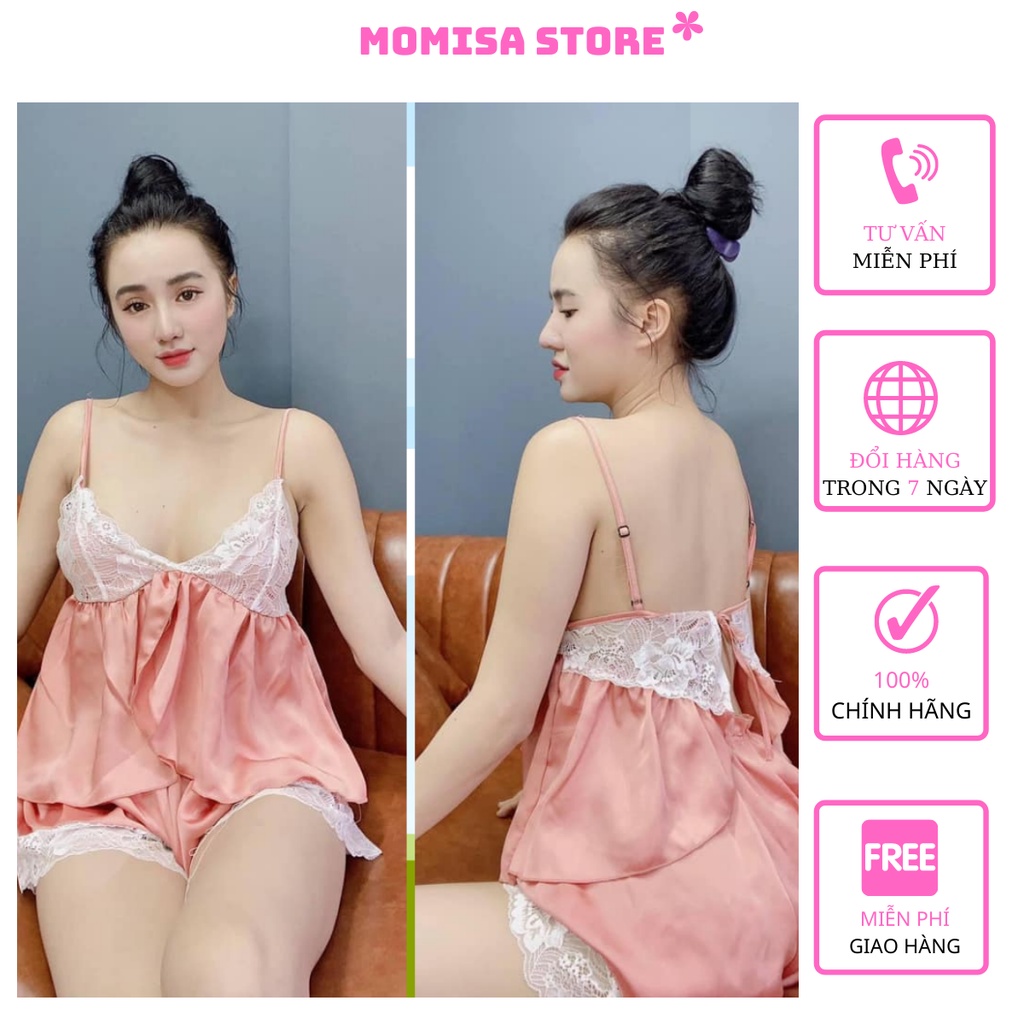 Đồ ngủ sexy,bộ mặc nhà nữ, đồ ngủ lụa chất lụa satin mát mềm mịn