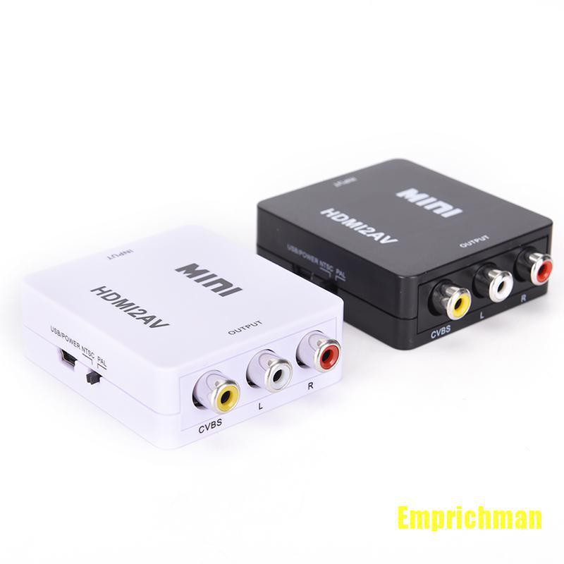 Bộ Chuyển Đổi Tín Hiệu HDMI Sang RCA AV / CVBS HD 1080p Mini HDMI 2AV