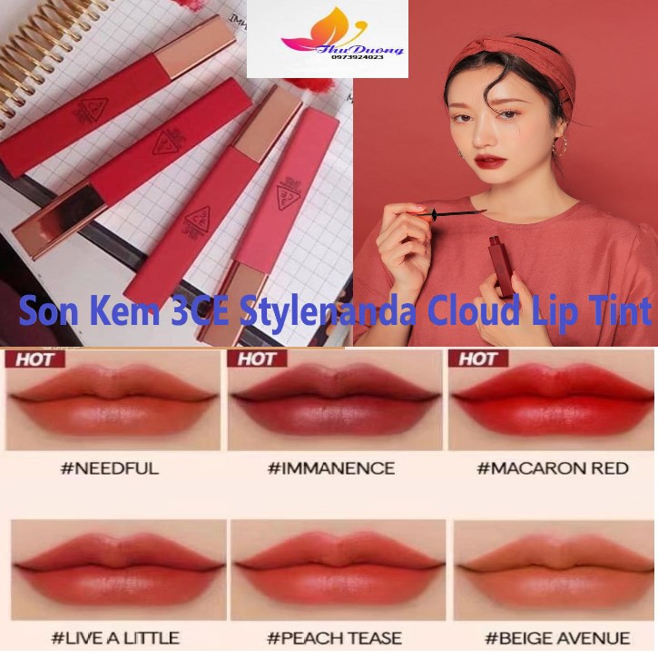 Son Kem 3CE Stylenanda Cloud Lip Tint