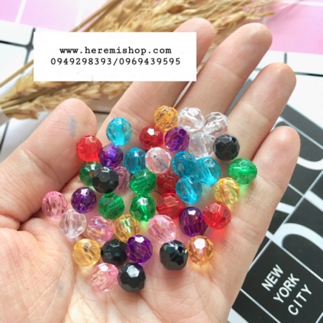 Hạt cườm 8mm túi 10g