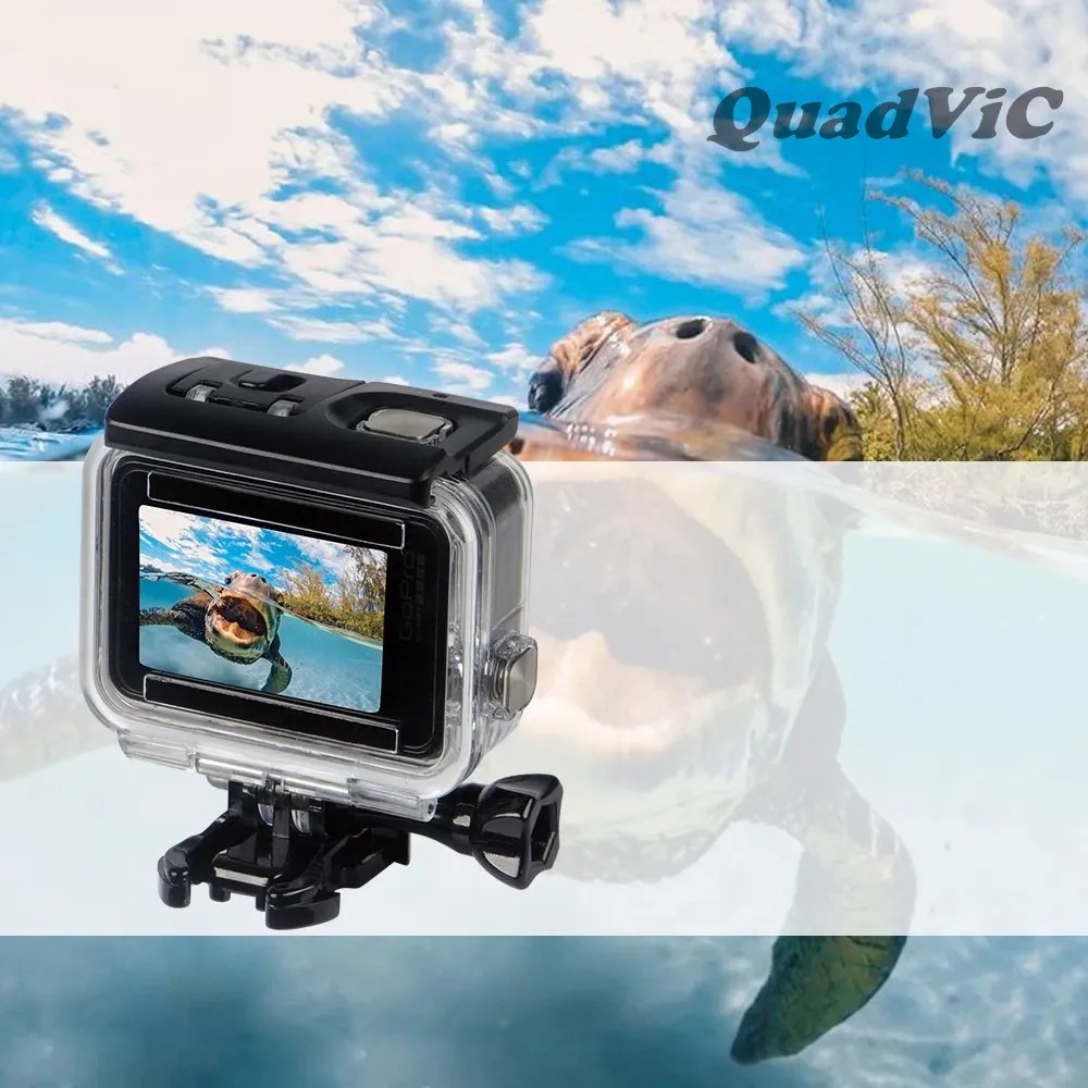 Waterproof case chống nước gopro 7 black 6 5 black + Đế thẳng và vít vặn N170 QuadViC | BigBuy360 - bigbuy360.vn