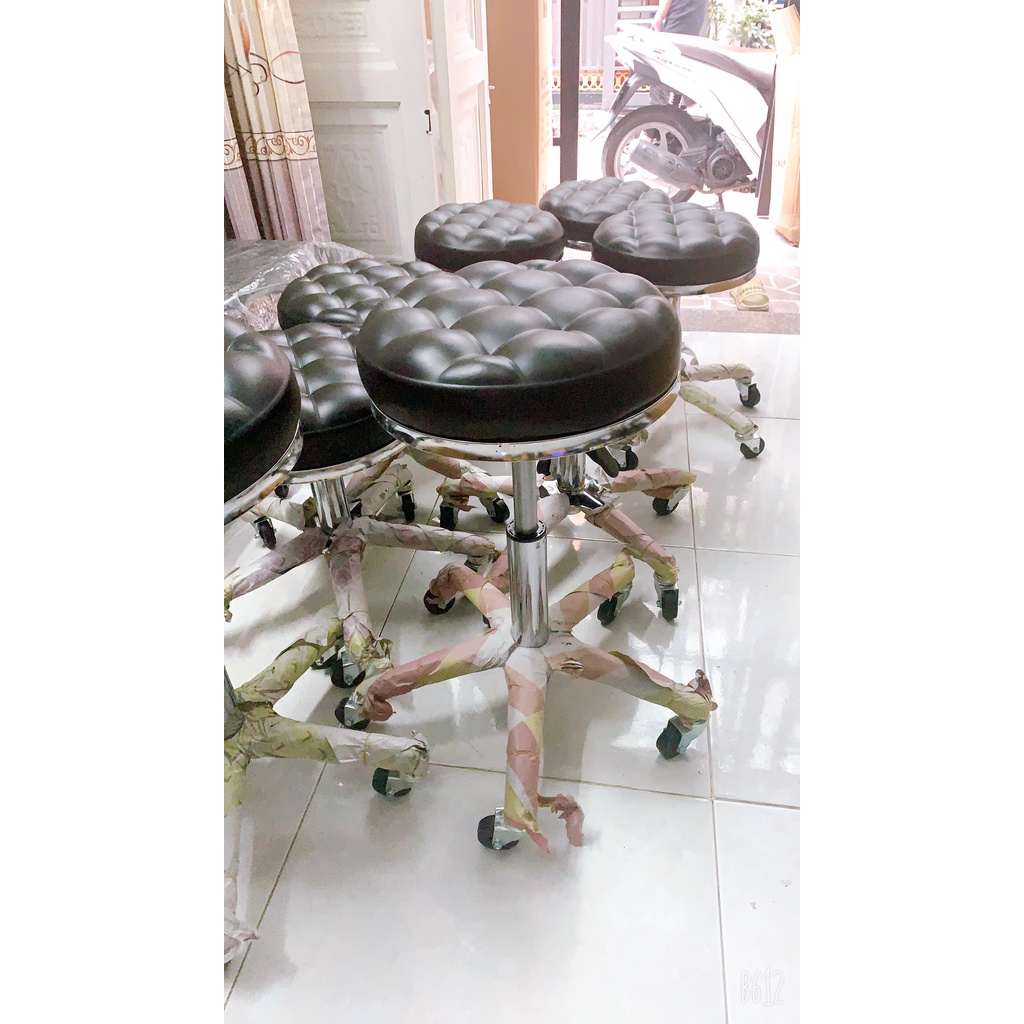 GHẾ MÚI CHÂN NHỆN XOAY NÂNG HẠ BÁNH ĐÚT NHỰA LOẠI TỐT
