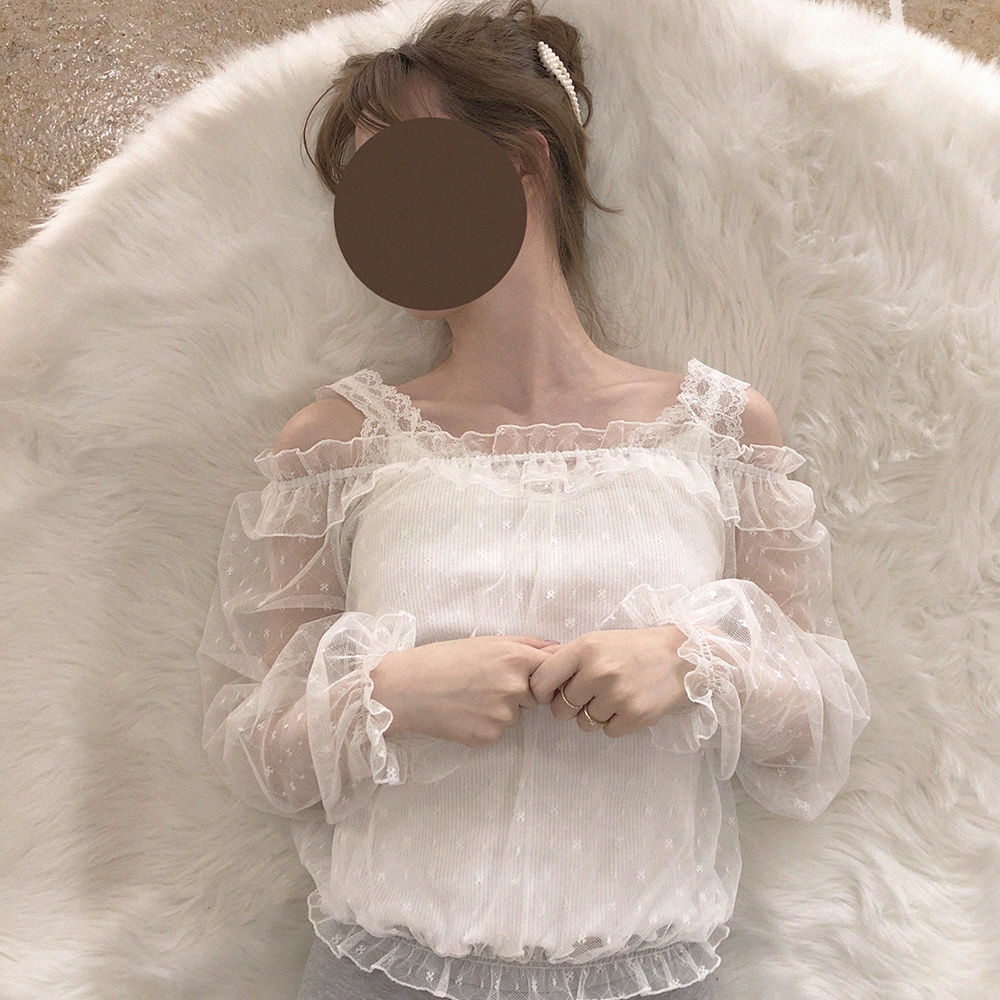 Áo Sơ Mi Tay Dài Phối Ren Mềm Mại Thoáng Khí Phong Cách Lolita Nhật Bản Thời Trang Xuân Hè Cho Nữ