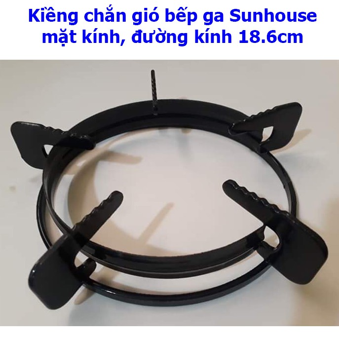 Kiềng Chắn Gió Bếp Ga Sunhouse Mặt Kính, Đường Kính 18.6cm