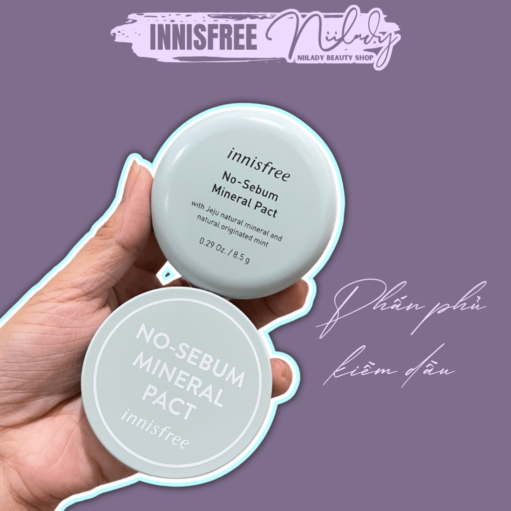 Phấn nén cho da dầu Innisfree No Sebum Mineral Pact