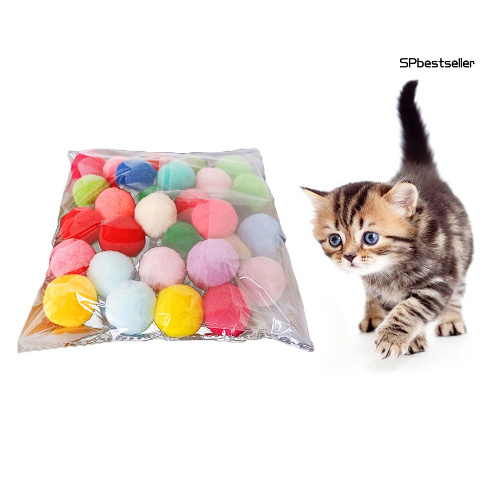 Set 10 / 20 / 30 Quả Bóng Lông Đồ Chơi Cho Mèo