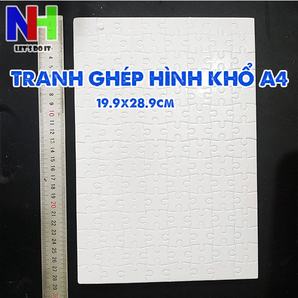 Phôi tranh ghép hình khổ A4 (19.9x28.9cm) - in chuyển nhiệt