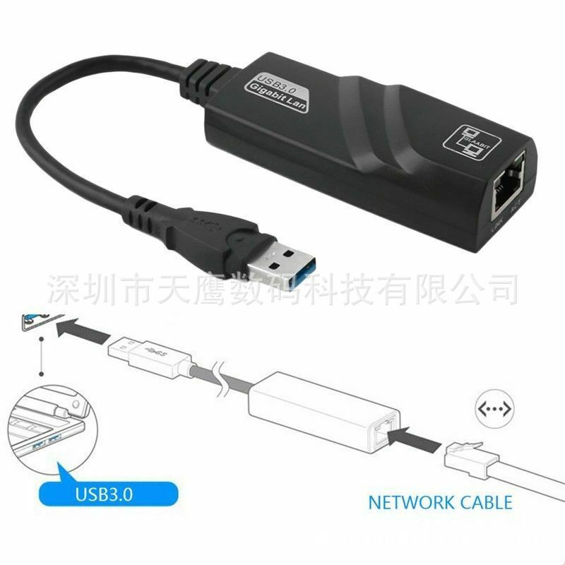 Bộ Chuyển Đổi Usb 3.0 Sang Lan Ethernet Rj45 Ethernet Lan Cho Pc Mac 3.0-10 / 100 / 1000 Mbps | BigBuy360 - bigbuy360.vn