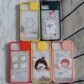 Ốp lưng IPHONE 7 Plus /8 Plus trượt bảo vệ camera in hình dễ thương