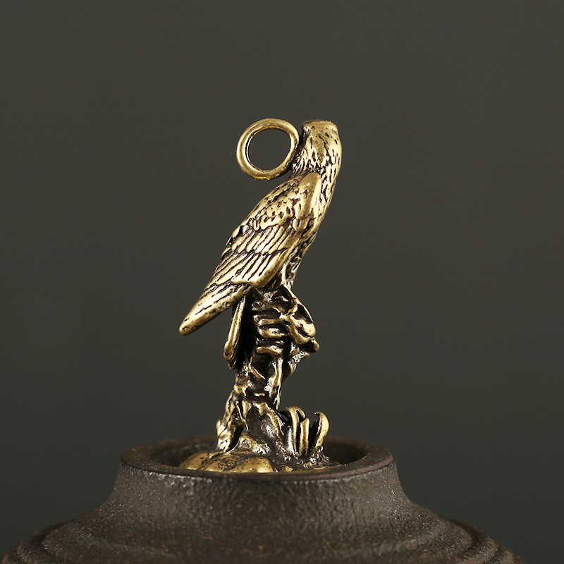 Móc Khóa Hình Đại Bàng Đồng Đúc Nguyên Khối