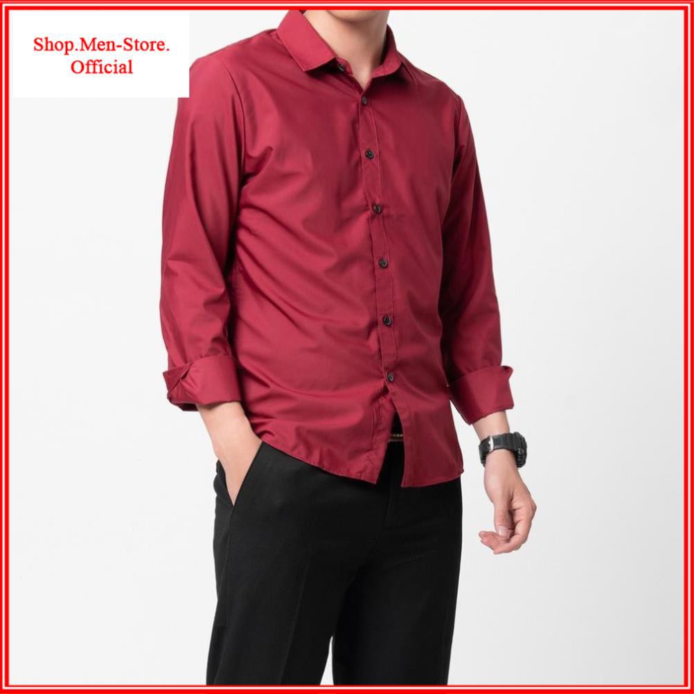 Áo Sơ Mi Nam Thời Trang Công Sở vải lụa nến chống Nhăn Cao Cấp
