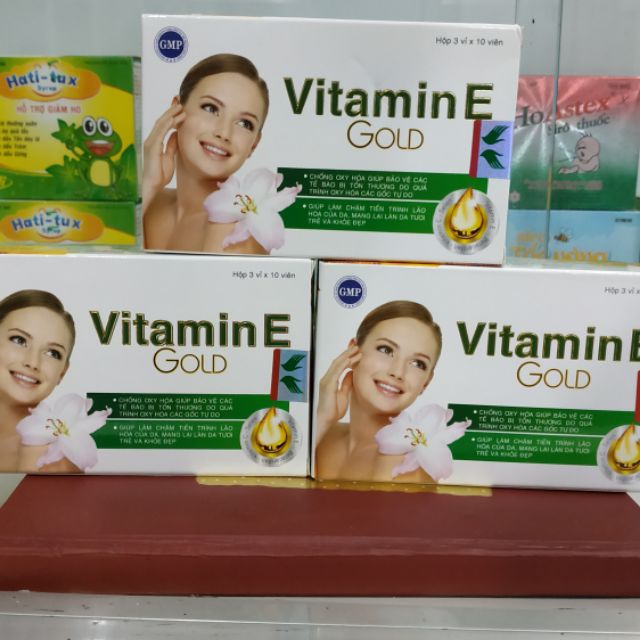 VITAMIN E ⚡FOLLOW Shop Giảm 5K⚡ VITAMIN E GOLD - Giúp Mang Lại Làn Da Tươi Trẻ & Khoẻ Đẹp | BigBuy360 - bigbuy360.vn