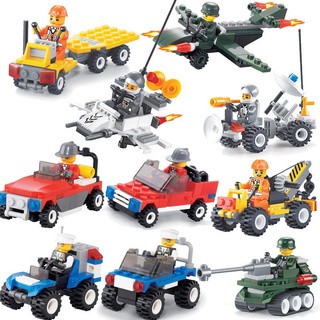 Bộ đồ chơi lắp ráp SEA SUN TOYS mô hình xe đua cảnh sát độc đáo