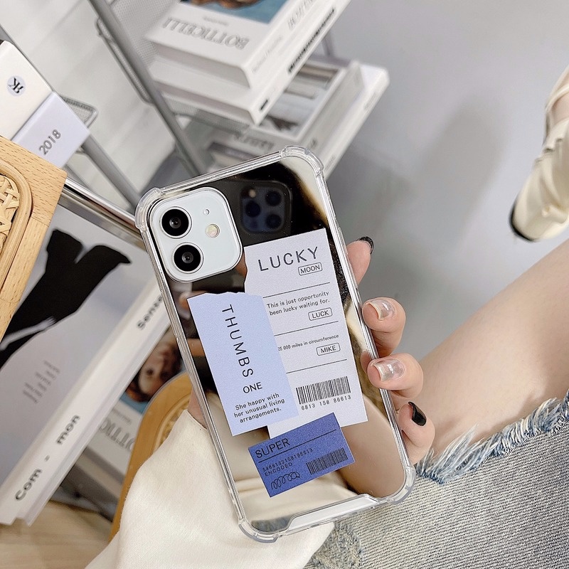 Ốp điện thoại tráng gương thời trang cho iPhone13 ProMax 11 12 Mini XS I8 I7 Plus