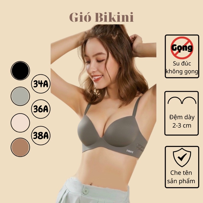 Áo ngực cao cấp không gọng đệm 2-3cm. Áo lót Symuntie thông hơi kiểu dáng thời trang hiện đại thoải mái