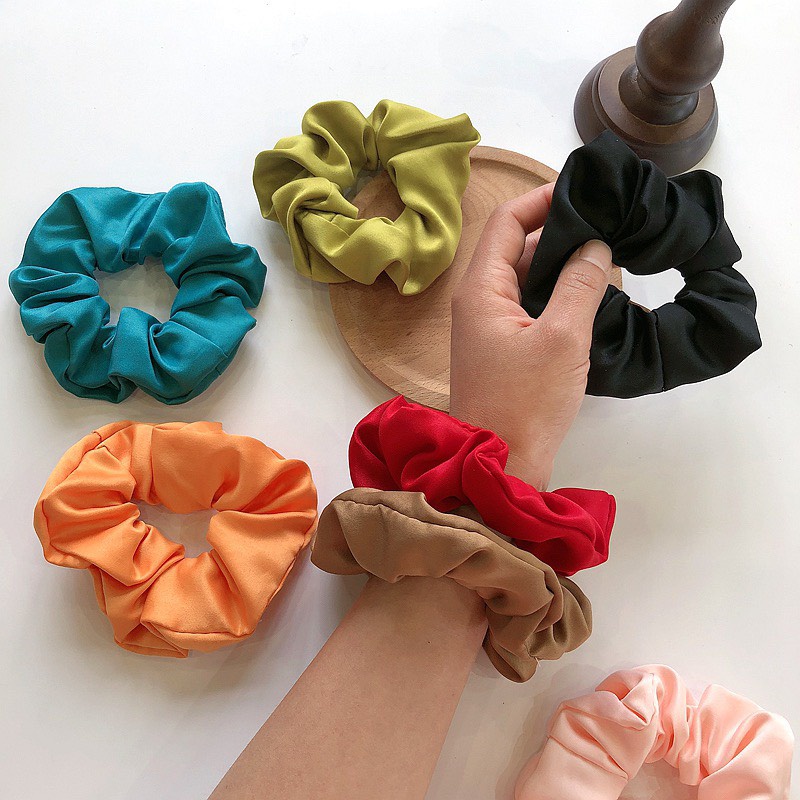 Cột Tóc Vải Scrunchies Dây Buộc Tóc Scrunchies Nhiều Màu Hàn Quốc SC03