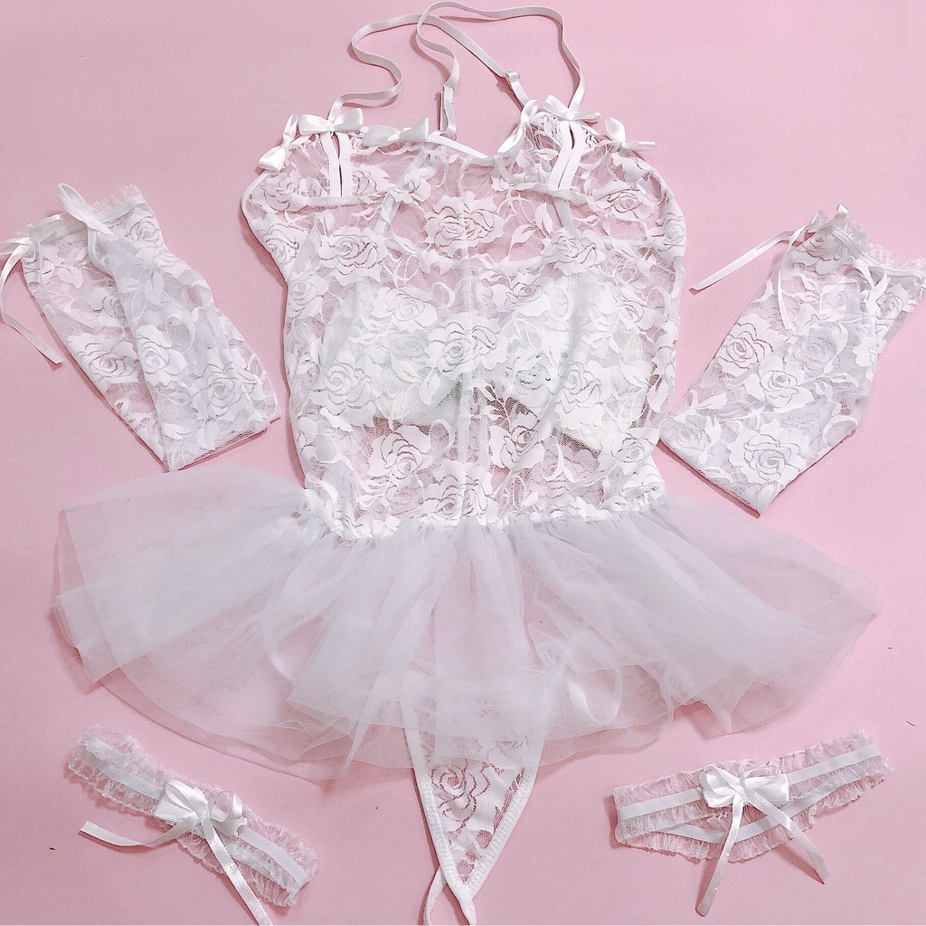 Váy ngủ nữ FREE SHIP Cosplay cô dâu sexy đủ phụ kiện | BigBuy360 - bigbuy360.vn