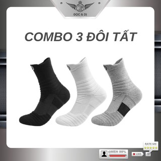 Tất nam cổ cao thể thao công sở cao cấp dày ôm êm chân thấm hút mồ hôi khô thoáng không gây mùi size 35-45 CB3T010GSC