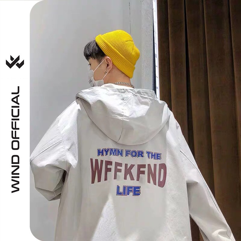 Áo khoác dù WIND unisex form rộng WEEKEND nam nữ oversize phong cách ulzzang