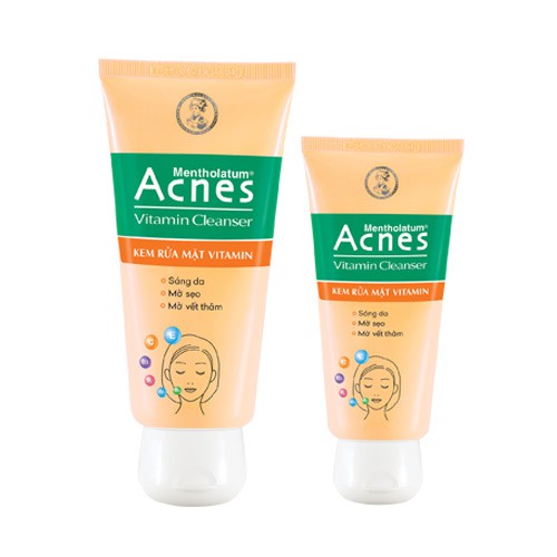 Acnes Vitamin Cleanser - Kem rửa mặt Vitamin 50g, 100g