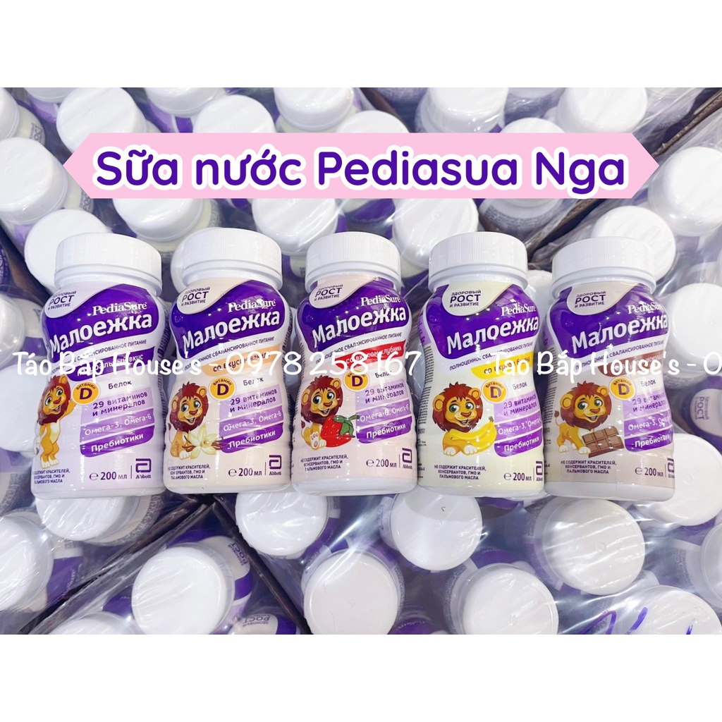 Sữa nước tăng cân Pediasure Nga nhiều vị chai 200ml | TÁO BẮP'S HOUSE