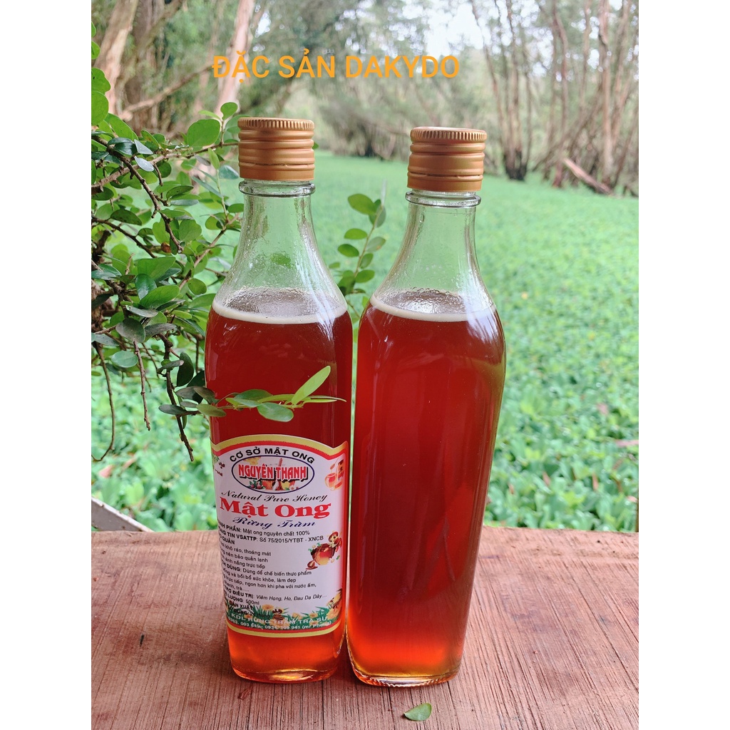 Mật ong rừng tràm Trà Sư 100% tự nhiên (Tịnh Biên, An Giang), 500ml, thương hiệu đặc sản Dakydo, uống là ghiền.