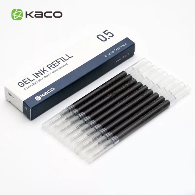 Ruột bút gel KACO PURE nét 0.5mm tuỳ chọn